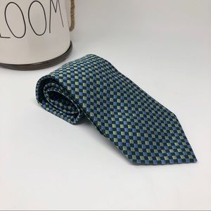 IZOD Tie 100% Silk Blue and Green 4” Wide